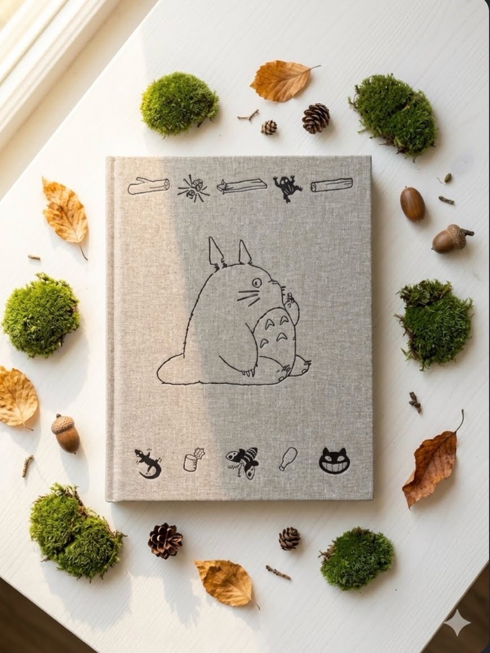 Embroidered Totoro Sketchbook